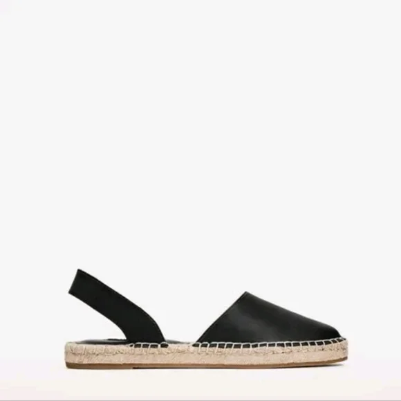Zara Women Espadrilles Sandals Black Size 10 EUR 41 - Picture 2 of 13